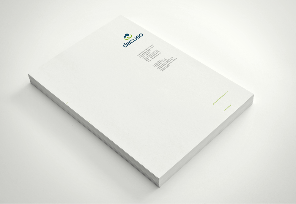 decusa, Corporate Design, Briefbogen