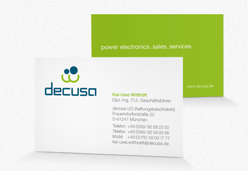 decusa, Corporate Design, Visitenkarte