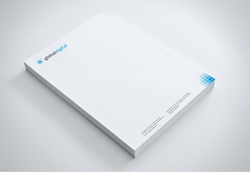 globaldigital, Corporate Design, Briefbogen